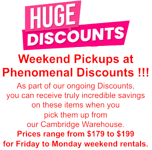 Weekend Pickups at Phenomenal Discounts from our Cambridge Warehouse !!!